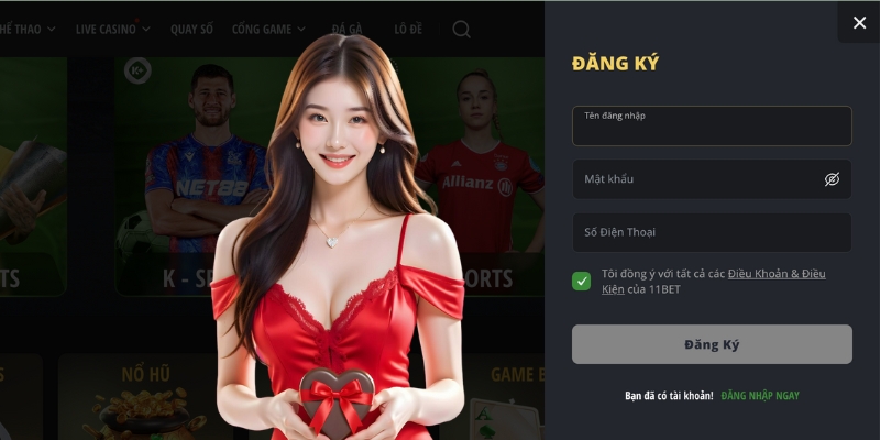Hướng dẫn cách đăng ký tài khoản tại 11Bet